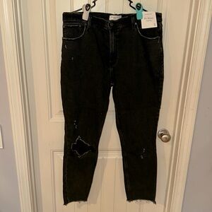 Abercrombie & Fitch NWT Skinny High Rise Black Denim